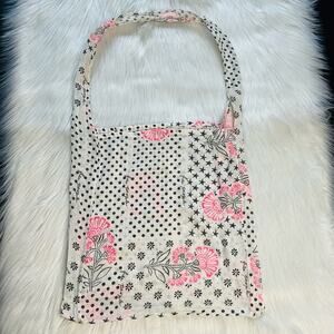 Free People Pink and Black Print Tote Bag